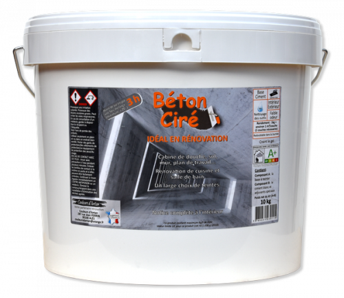 KIT BETON CIRE 2M2 complet 500g primaire+2x2kg béton+2x500g de vernis satin