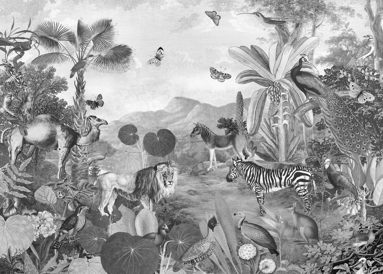 PANORAMIQUE FLORA AND FAUNA 3.50 x 2.50  m