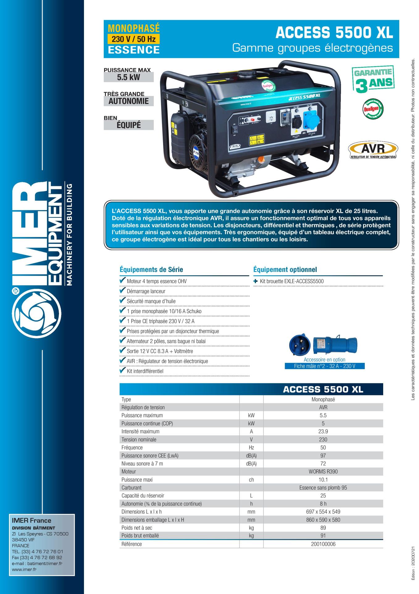 GROUPE ELECTROGENE ACCESS 5010 XL AVR