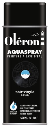 Aérosol OLERON AQUA SPRAY noir vinyle mat 400ml